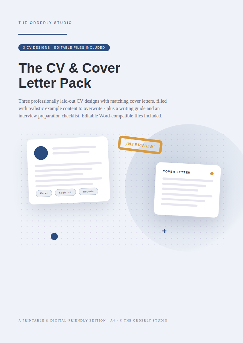 CV & Cover Letter Template Pack