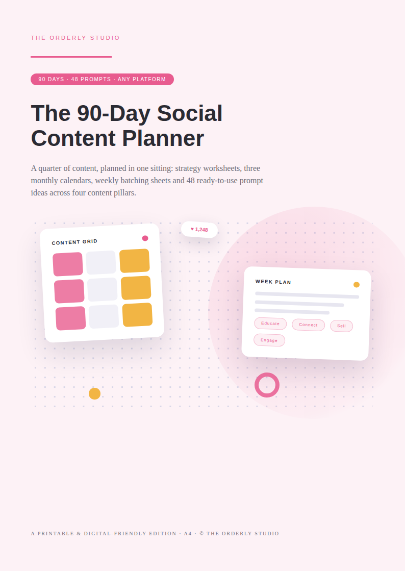 90-Day Social Media Content Planner